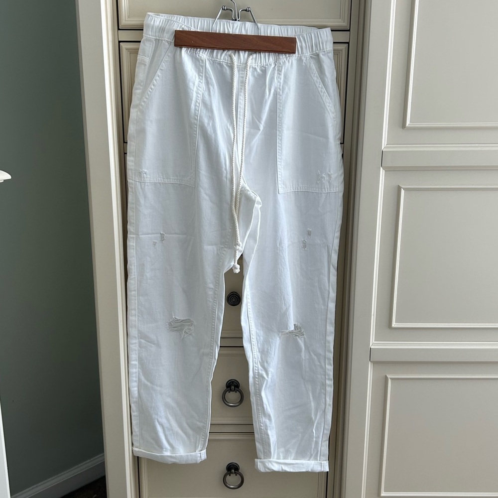 Aerie White Drawstring Pants
